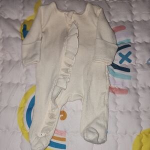 Cream Ruffled Kids One Piece